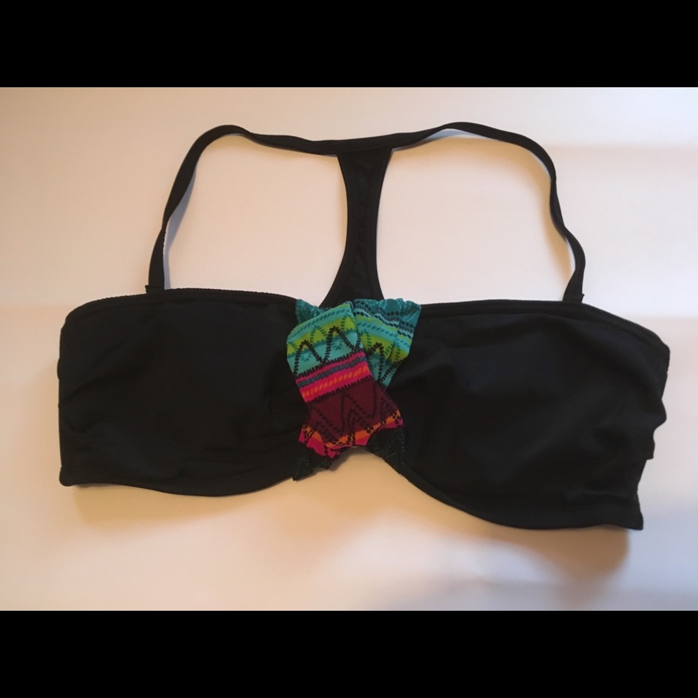 Athleta black convertible underwire bandeau top